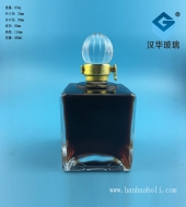 500ml方形工藝玻璃酒瓶