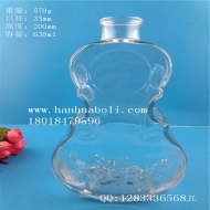 600ml工藝玻璃酒瓶