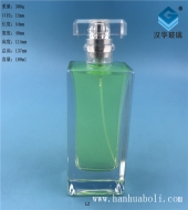 100ml晶白料長方形厚底香水玻璃瓶
