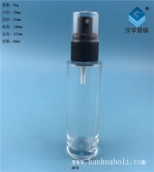 60ml塑料黑蓋透明玻璃噴霧香水玻璃瓶