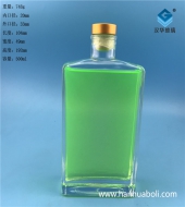 500ml長方形扁玻璃酒瓶