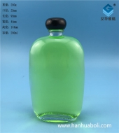 250ml長方形透明玻璃扁酒瓶