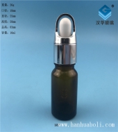 10ml花籃蓋茶色玻璃滴管精油瓶