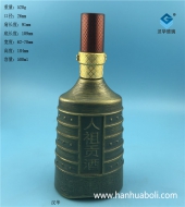 噴涂仿古銅色玻璃編鐘酒瓶
