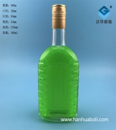 500ml長(zhǎng)方形玻璃白酒瓶