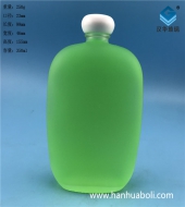 350ml長方形扁磨砂玻璃酒瓶