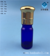 5ml電鍍大頭蓋藍色玻璃精油分裝瓶