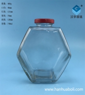 740ml六棱蜂蜜玻璃瓶生產廠家