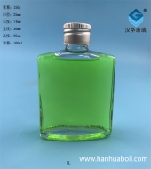 批發100ml長方形扁玻璃小酒瓶