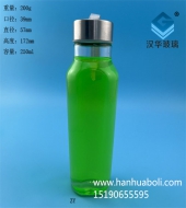 批發(fā)250ml出口手提玻璃果汁飲料瓶