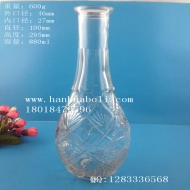 850ml出口工藝玻璃酒瓶