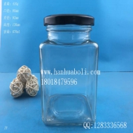 670ml方形辣椒醬玻璃瓶