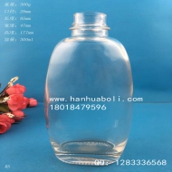300ml扁形高檔玻璃飲料瓶