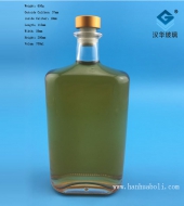 700ml長方形伏特加玻璃酒瓶