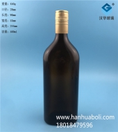 500ml長方形茶色黃酒玻璃瓶